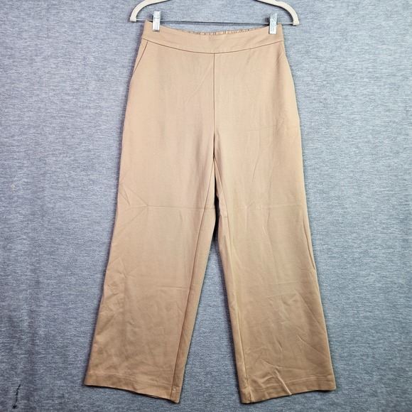 Petite Principle Pants - Petite Principle Pants Women Size SP Beige Straight Leg Pull On Stretch